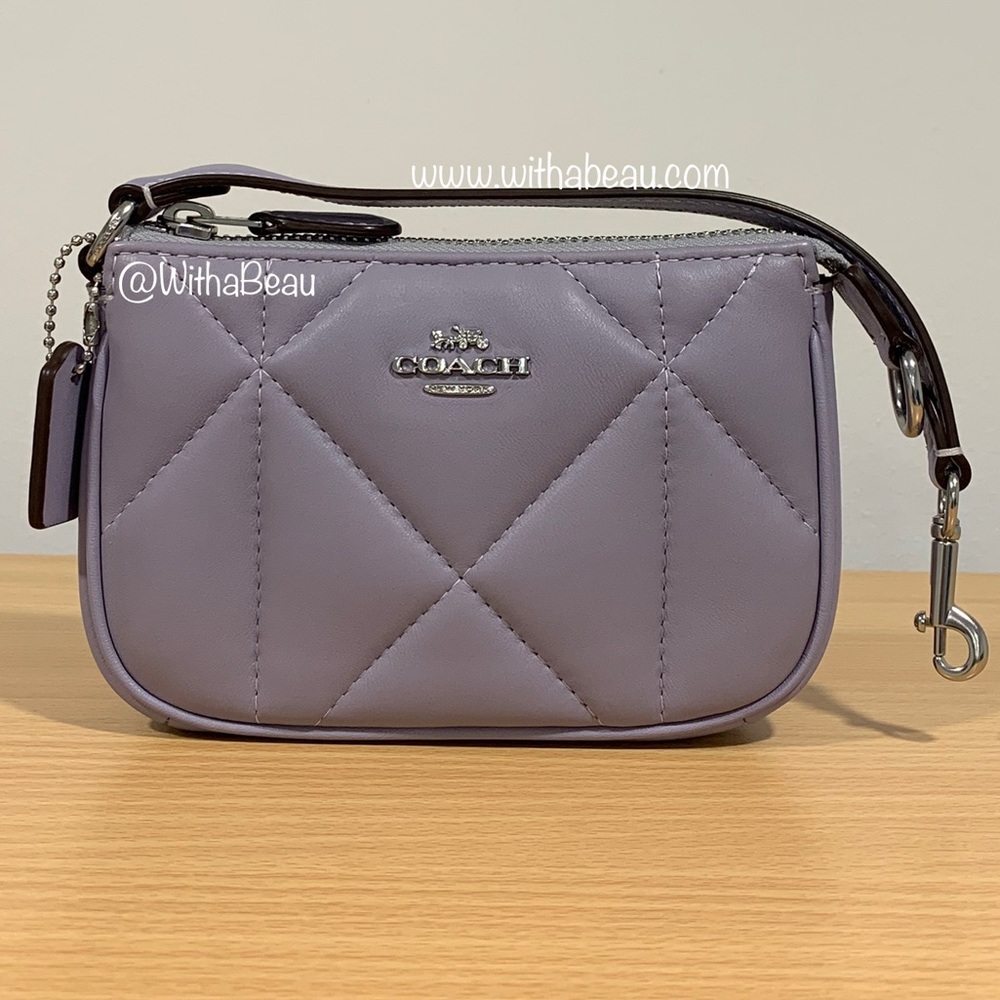 Coach Nolita 15 with Puffy Diamond Quilting Mini Bag - Silver/Mist